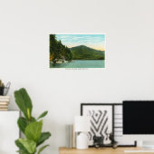 Uitzicht Whiteface Mountain van Moose Island Poster (Thuiskantoor)