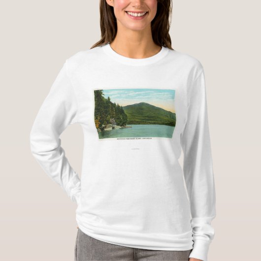 Uitzicht Whiteface Mountain van Moose Island T-shirt (Voorkant)