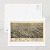 Uitzicht Winston-Salem North Carolina 1891 Briefkaart (Voorkant / Achterkant)