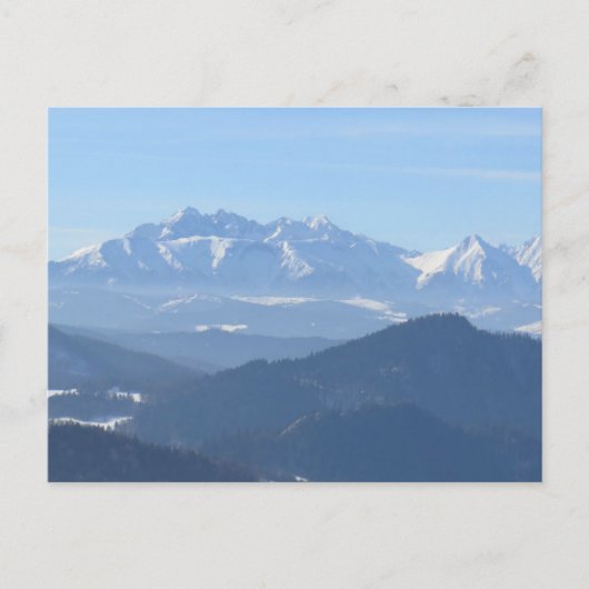 Uitzicht Winter Tatras Briefkaart (Voorkant)