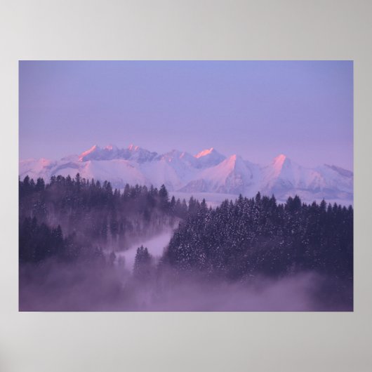 Uitzicht Winter Tatras Poster (Voorkant)