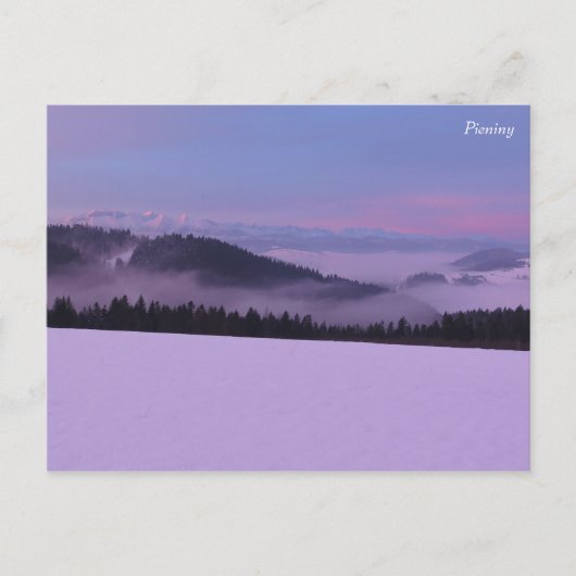 Uitzicht Winter Tatras uit Pieniny Briefkaart (Voorkant)