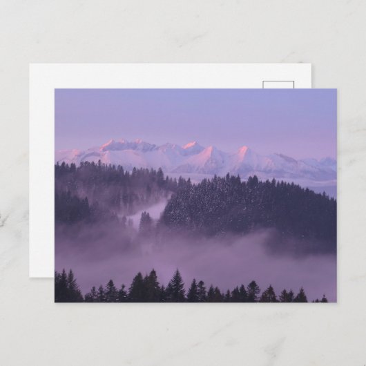 Uitzicht Winter Tatras uit Pieniny Briefkaart (Voorkant / Achterkant)