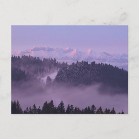 Uitzicht Winter Tatras uit Pieniny Briefkaart (Voorkant)