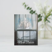 Uitzicht wintervenster briefkaart (Staand voorkant)