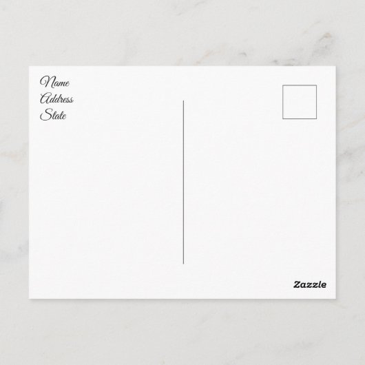 Uitzicht wintervenster briefkaart (Achterkant)