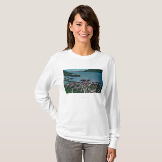 Uitzicht Wrangell, Alaska Wrangell, AK T-shirt (Voorkant volledig)