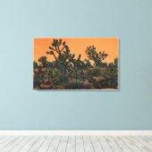 Uitzicht Yucca Trees in de Mohave-woestijn Canvas Afdruk (Insitu (Houten vloer))