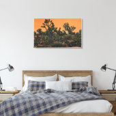Uitzicht Yucca Trees in de Mohave-woestijn Canvas Afdruk (Insitu (Slaapkamer))