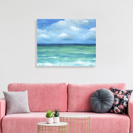 Uitzicht zee 273 canvas afdruk (Insitu (Woonkamer))