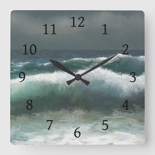 uitzicht zee 276 vierkante klok (Voorkant)