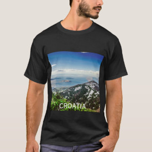 Uitzicht zee uit bergen in Kroatië T-shirt
