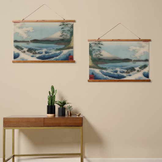 uitzicht zee van Satta Point Hangend Wandkleed (Asymmetrisch)