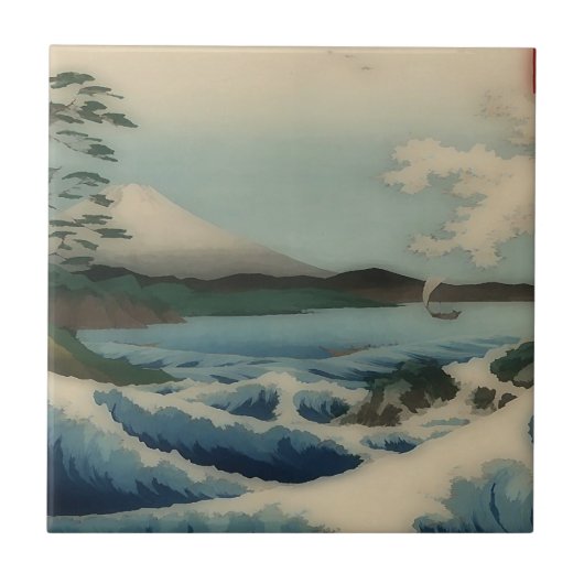 Uitzicht zee van Satta Point Tegeltje (Voorkant)