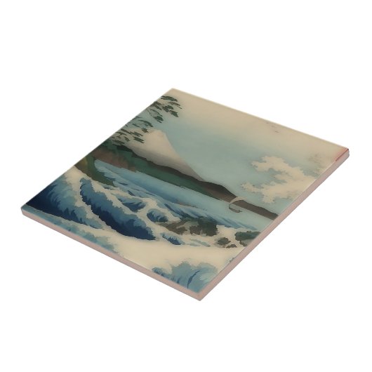 Uitzicht zee van Satta Point Tegeltje (Zijkant)