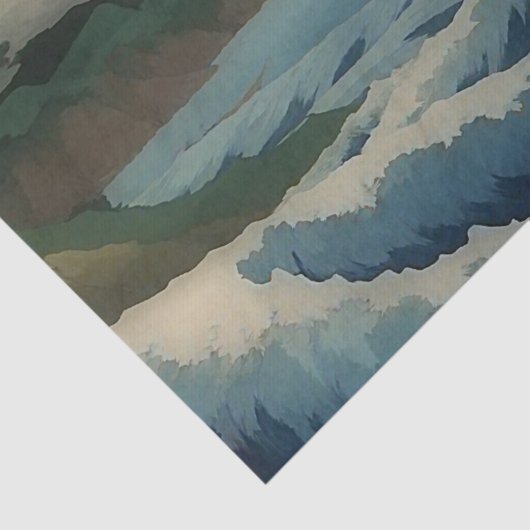 uitzicht zee van Satta Point Tissuepapier (Detail)