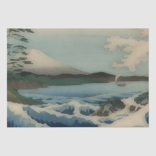 uitzicht zee van Satta Point Tissuepapier (Voorkant)