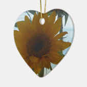 Uitzicht zonnebloemplak keramisch ornament (Links)