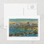 Uitzicht zwemmers in de badzones in Washington Briefkaart (Voorkant / Achterkant)