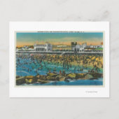 Uitzicht zwemmers in de badzones in Washington Briefkaart (Voorkant)