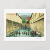 Uitzicht zwemmers op de Baden Briefkaart (Voorkant)