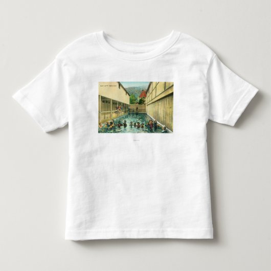 Uitzicht zwemmers op de Baden Kinder Shirts (Voorkant)