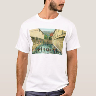 Uitzicht zwemmers op de Baden T-shirt