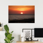 Uitzichten aan de zeezijde - zonsondergang poster (Thuiskantoor)