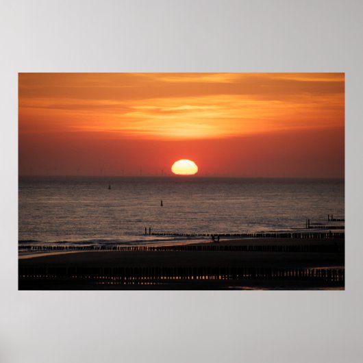 Uitzichten aan de zeezijde - zonsondergang poster (Voorkant)