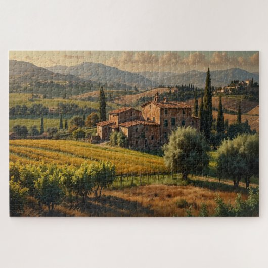 Uitzichten boven Toscane Legpuzzel (Horizontaal)