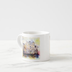 Uitzichten en Venetië gemaakt in artistieke water Espresso Kop