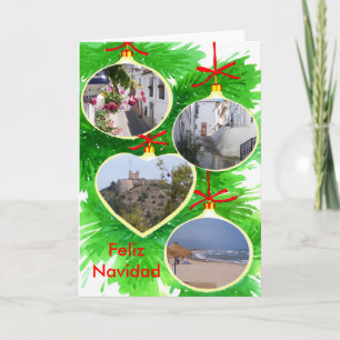 Uitzichten Feliz Navidad Spaanse kerst Feestdagen Kaart