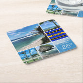 Uitzichten in de Barbados Ocean Kartonnen Onderzetters (Schuin)