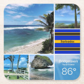 Uitzichten in de Barbados Ocean Kartonnen Onderzetters (Voorkant)