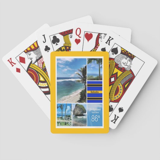 Uitzichten in de Barbados Ocean Pokerkaarten (Achterkant)