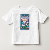 Uitzichten in de stad Newport, Oregon Kinder Shirts (Voorkant)