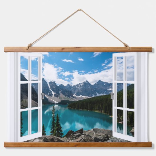 Uitzichten in de wand van het raam hangend wandkleed (Voorkant)