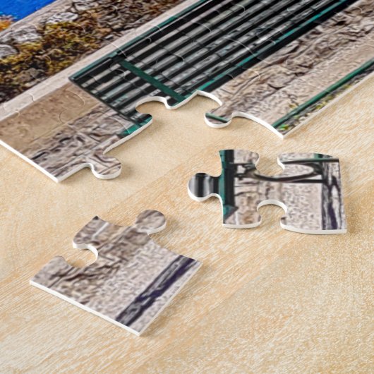 Uitzichten in het landschap van het Como-meer Legpuzzel (Zijkant)