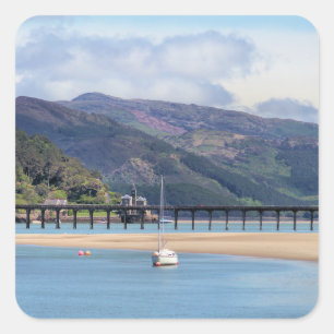 UITZICHTEN OP WALES VIERKANTE STICKER