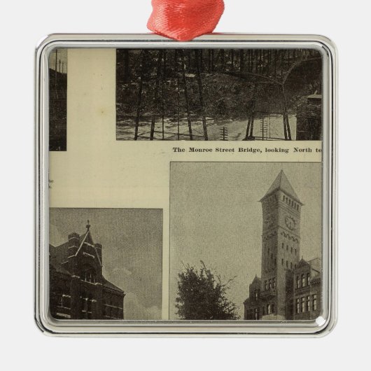 Uitzichten, Spokane's voorspoed Metalen Ornament (Voorkant)