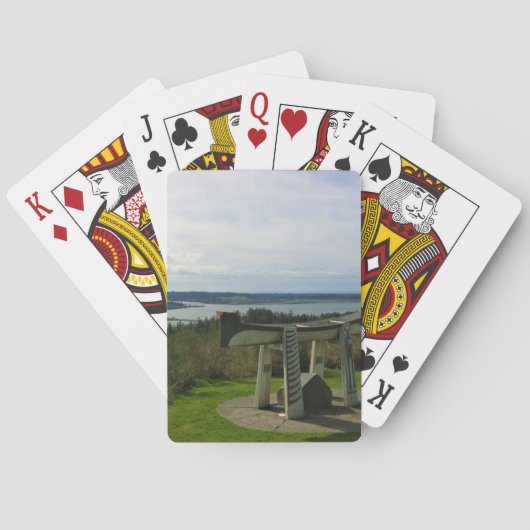 Uitzichten uit de Astoria-kolom, Oregon Pokerkaarten (Achterkant)