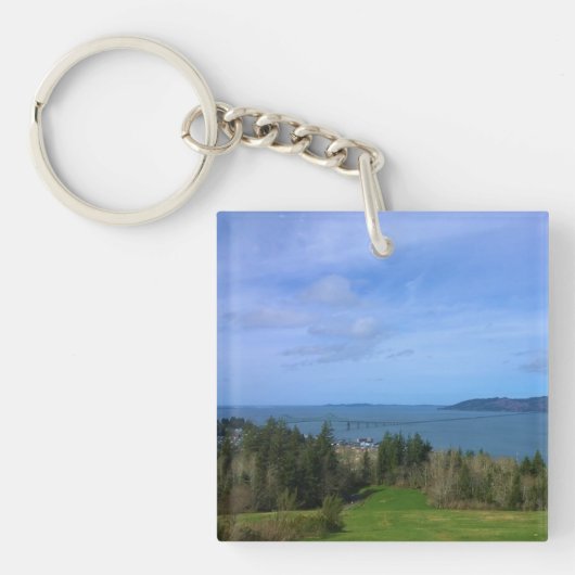 Uitzichten uit de Astoria-kolom, Oregon Sleutelhanger (voorkant)