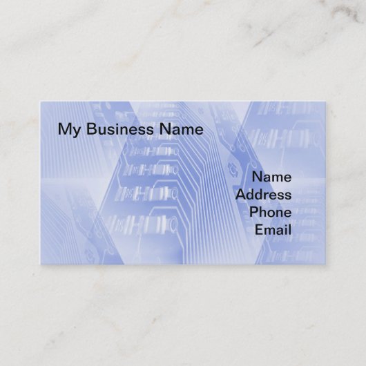 Uitzichten van computermoederborden visitekaartje (Voorkant)
