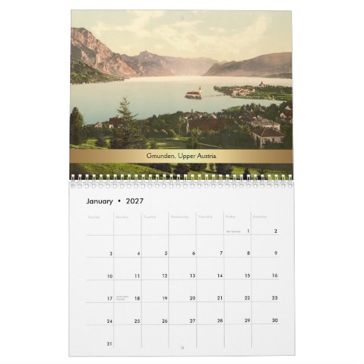 uitzichten van de Olde World van Opper-Oostenrijk  Kalender (Jan 2027)