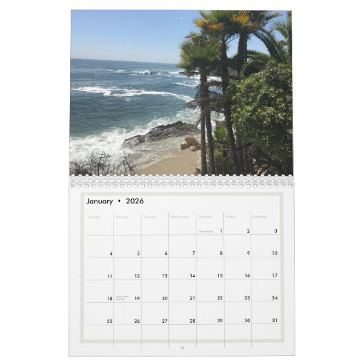 Uitzichten van de Stille Oceaan Laguna Beach Kalen Kalender (Jan 2026)