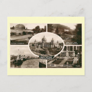 Uitzichten van de Vintage van Belfast Briefkaart