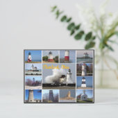 uitzichten van de vuurtoren op het meer van Erie Briefkaart (Staand voorkant)