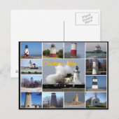 uitzichten van de vuurtoren op het meer van Erie Briefkaart (Voorkant / Achterkant)