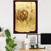 Uitzichten van een foetus in de baarmoeder, Ob-Gyn Poster (Thuiskantoor)