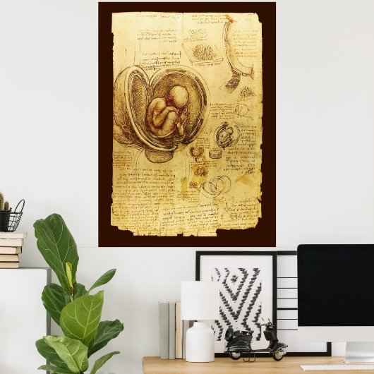 Uitzichten van een foetus in de baarmoeder, Ob-Gyn Poster (Thuiskantoor)